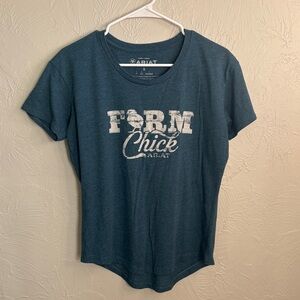 Ariat Women's Blue Farm Chick Graphic Tee